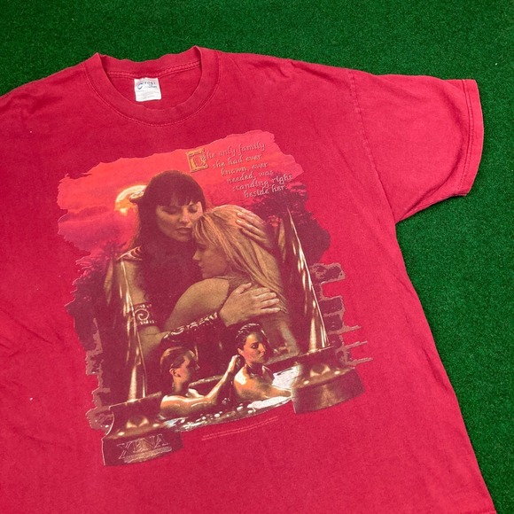 Port & Company Other - Vintage Xena Princess Warrior Shirt Mens XL Red 1997 TV Show Promo Universal 90s